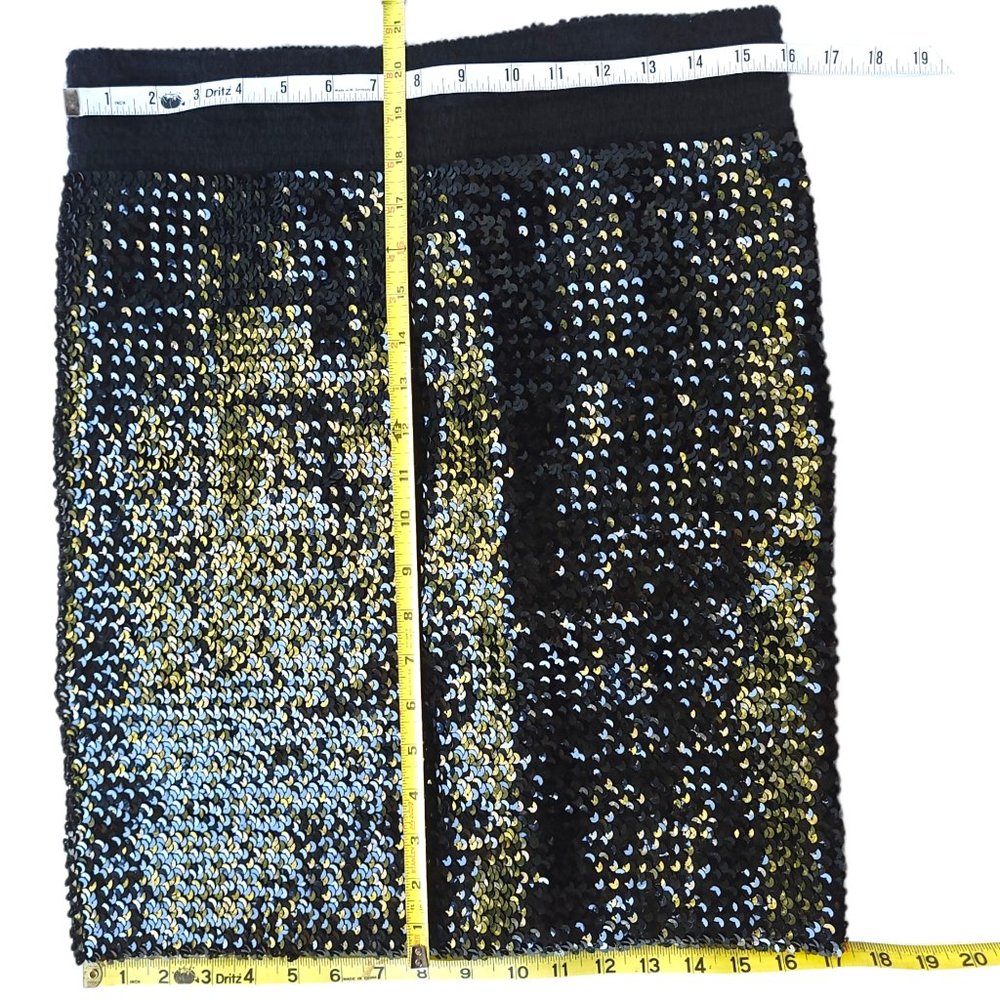 Crystal Skirt Black Sequins